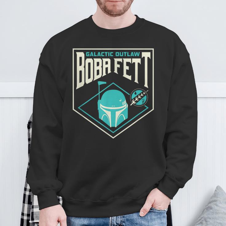Star Wars The Book Of Boba Fett Galactic Outlaw Badge Sweatshirt Gifts for Old Men Star Wars The Book Of Boba Fett Galactic Outlaw Badge Sweatshirt Gifts for Old Men