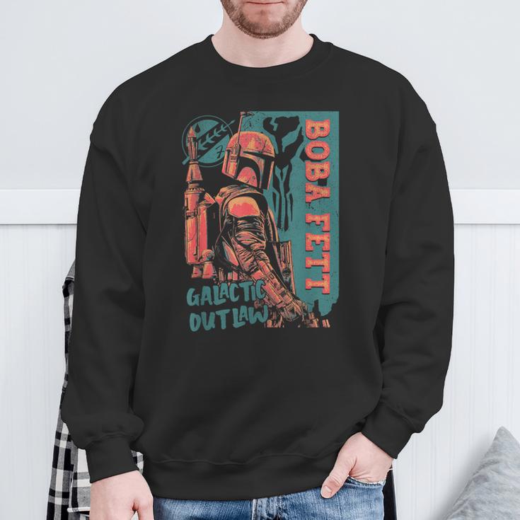 Star Wars The Book Of Boba Fett Galactic Outlaw Poster Sweatshirt Gifts for Old Men