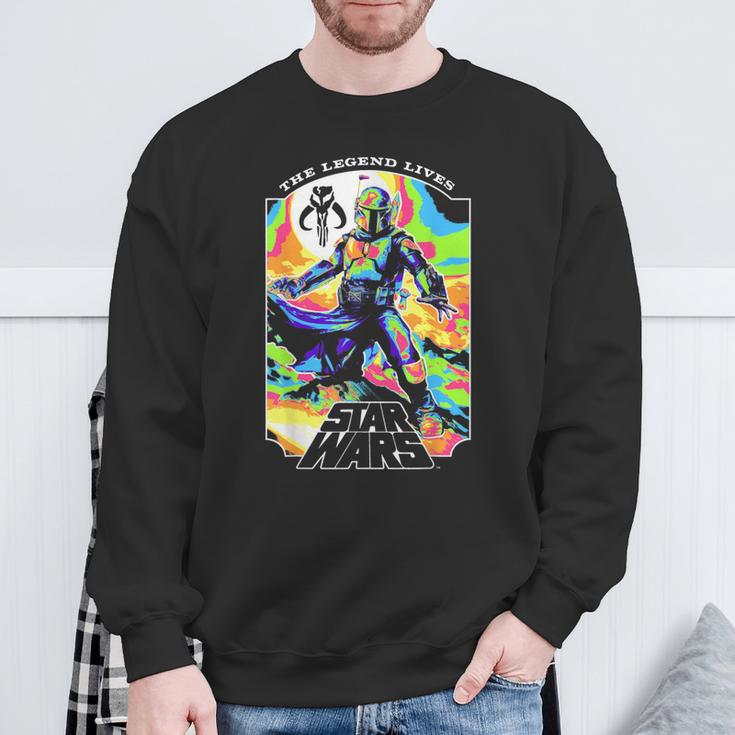 Star Wars The Book Of Boba Fett The Legend Lives Retro V-2 Sweatshirt Gifts for Old Men