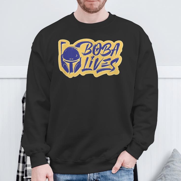 Star Wars The Book Of Boba Fett Boba Lives Logo Sweatshirt Gifts for Old Men