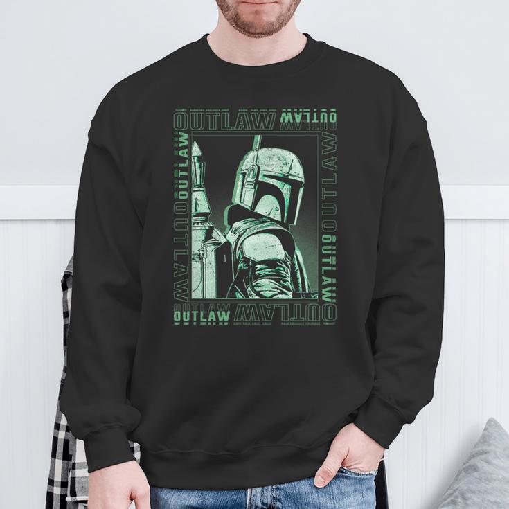 Star Wars The Book Of Boba Fett Outlaw Box Up Sweatshirt Gifts for Old Men