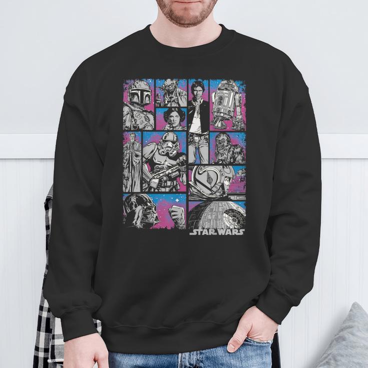 Star Wars Comic Book Page Layout Sweatshirt Gifts for Old Men