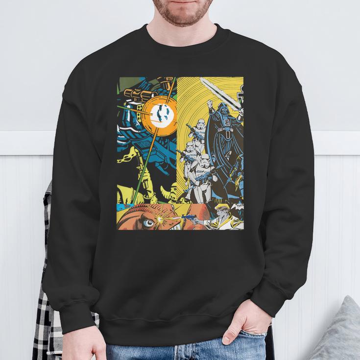 Star Wars Comic Books Battles Darth Vader And Stormtroopers Sweatshirt Gifts for Old Men