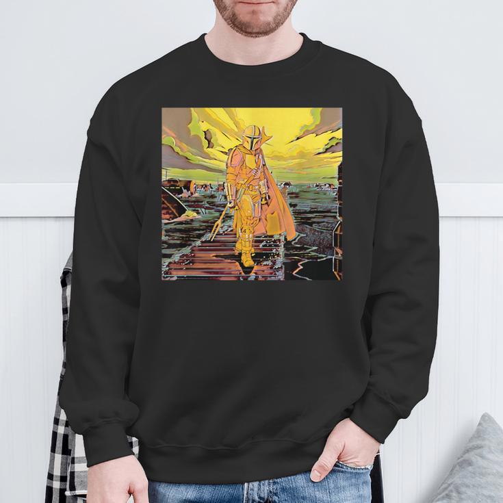 Star Wars The Mandalorian Din Djarin Comic Book Sweatshirt Gifts for Old Men
