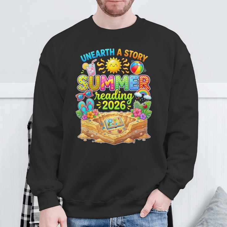 Summer Reading 2026 Unearth a Story Book Reading Sweatshirt Gifts for Old Men Summer Reading 2026 Unearth a Story Book Reading Sweatshirt Gifts for Old Men