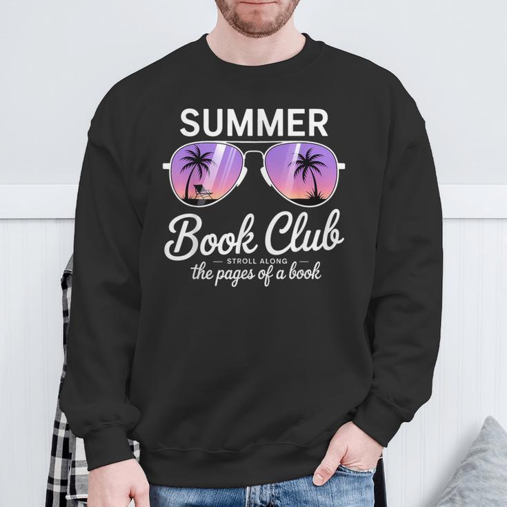 Summer Retro Book Club Beach Vacation Sweatshirt Gifts for Old Men