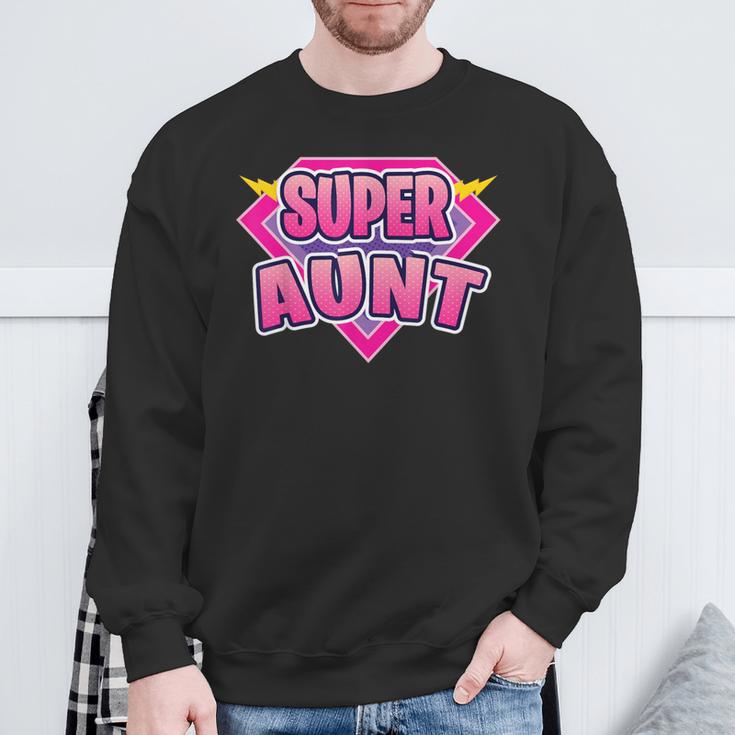 Super Aunt Superhero Grandmother Comic Book Matching Sweatshirt Gifts for Old Men