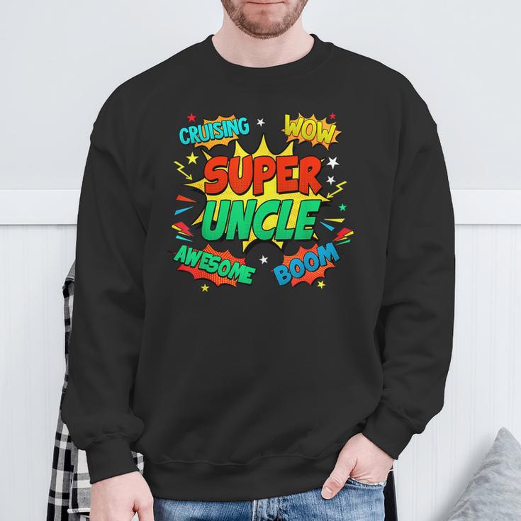 Superhero Uncle Costume For Men Comic Book Birthday Sweatshirt Gifts for Old Men