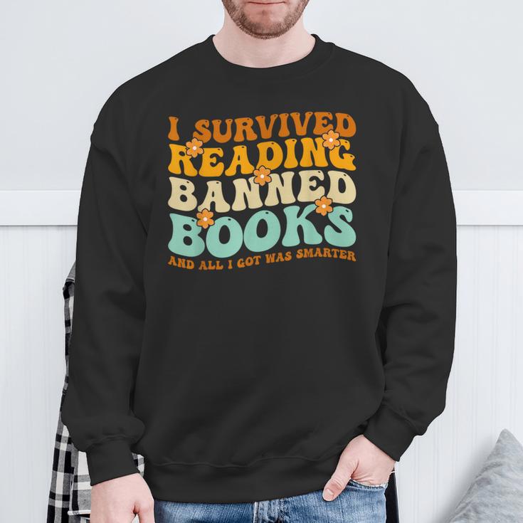 I Survived Reading Banned Books Book Lover Bookaholic Sweatshirt Gifts for Old Men I Survived Reading Banned Books Book Lover Bookaholic Sweatshirt Gifts for Old Men