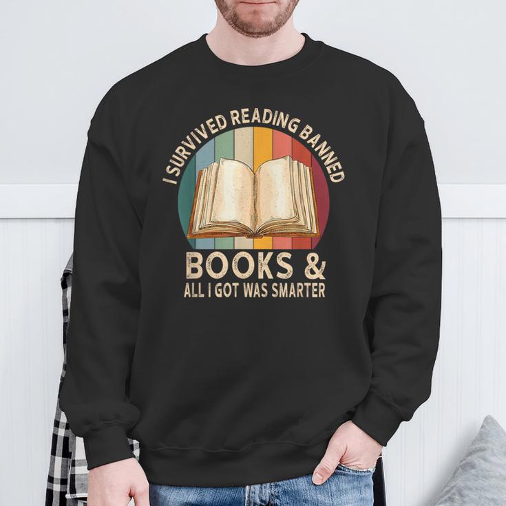 I Survived Reading Banned Books And All I Got Was Smarter Sweatshirt Gifts for Old Men I Survived Reading Banned Books And All I Got Was Smarter Sweatshirt Gifts for Old Men