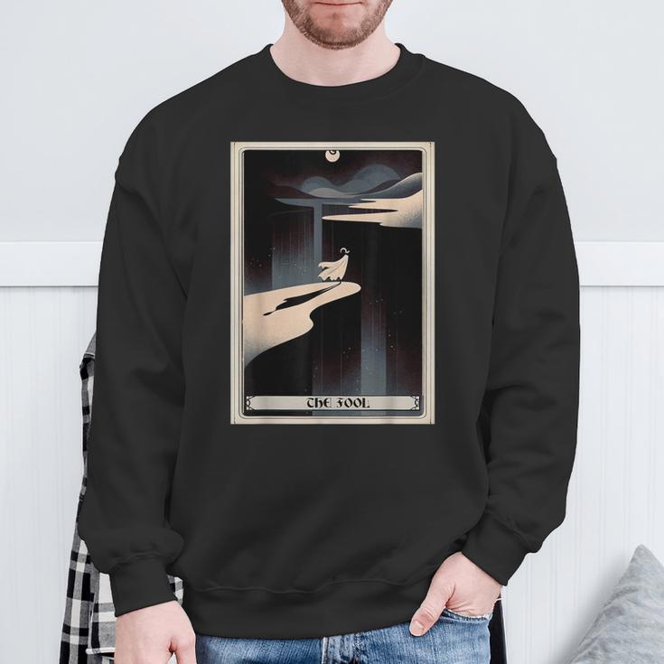 Tarot Cards Guide Book Esoteric Mysticism Clothing The Fool Tarot Card -Adults & Kids Small Short Sleeve Crew Neck Classic Fit Sweatshirt Gifts for Old Men
