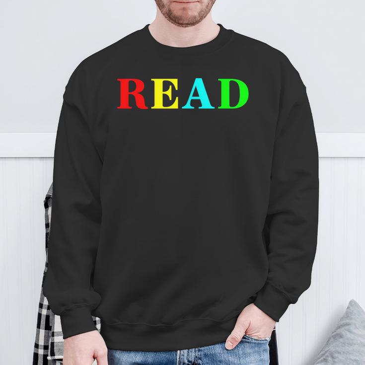 Teacher Reading Read In Color Book Sweatshirt Gifts for Old Men Teacher Reading Read In Color Book Sweatshirt Gifts for Old Men
