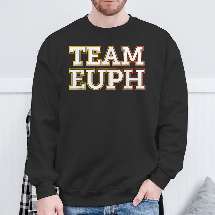 Team Euph Team Euphonium 吹奏楽部「チームユーフ」 おかしなユーフォニアム スウェットシャツ 高齢者への贈り物