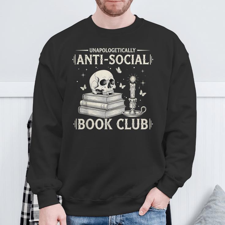 Unapologetically Anti-Social Book Club Introvert Reader Sweatshirt Gifts for Old Men