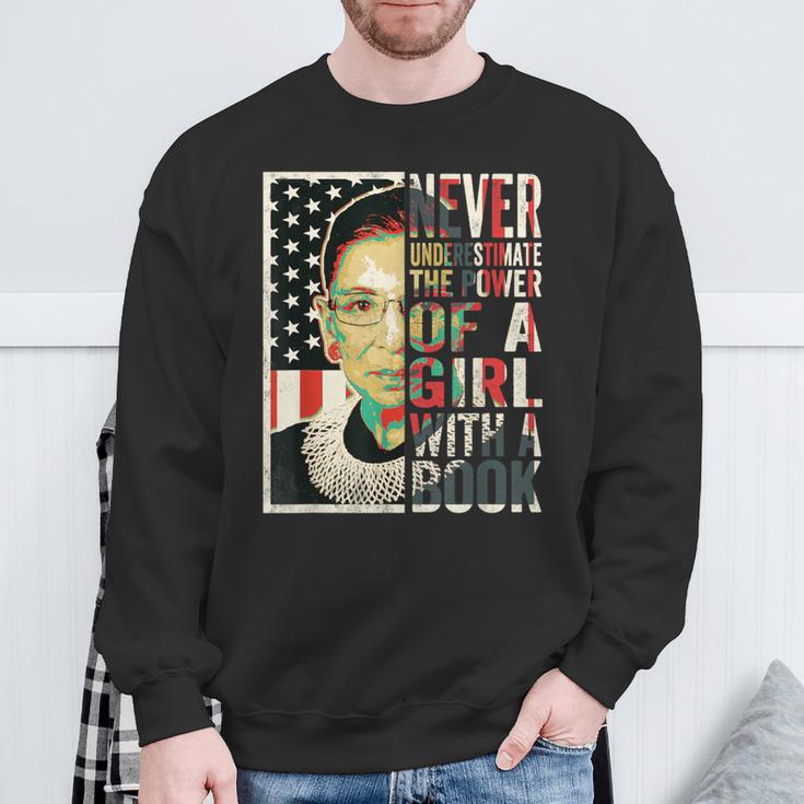 Never Underestimate The Power Of A Girl With A Book T-Shirt Sweatshirt Gifts for Old Men