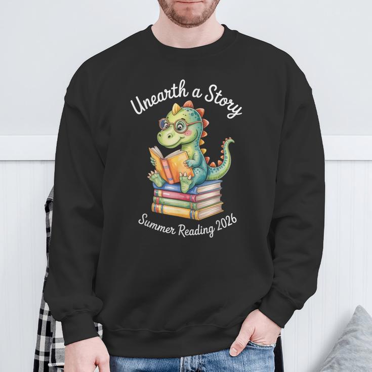 Unearth a Story Summer Reading 2026 Book Lovers Fun Sweatshirt Gifts for Old Men