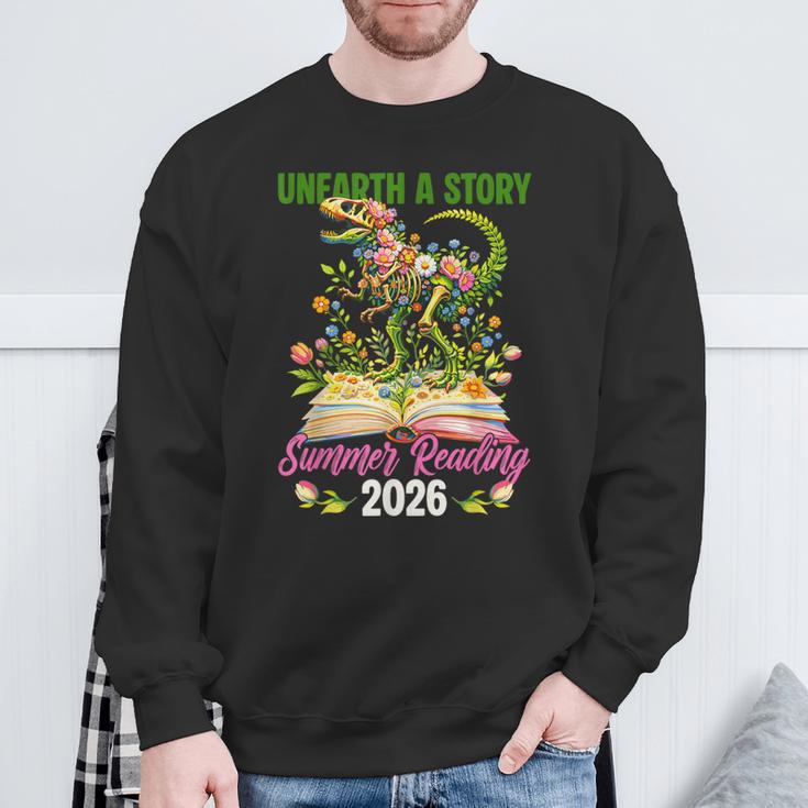 Unearth A StoryRex Reading Book Floral Summer Reading Sweatshirt Gifts for Old Men Unearth A StoryRex Reading Book Floral Summer Reading Sweatshirt Gifts for Old Men