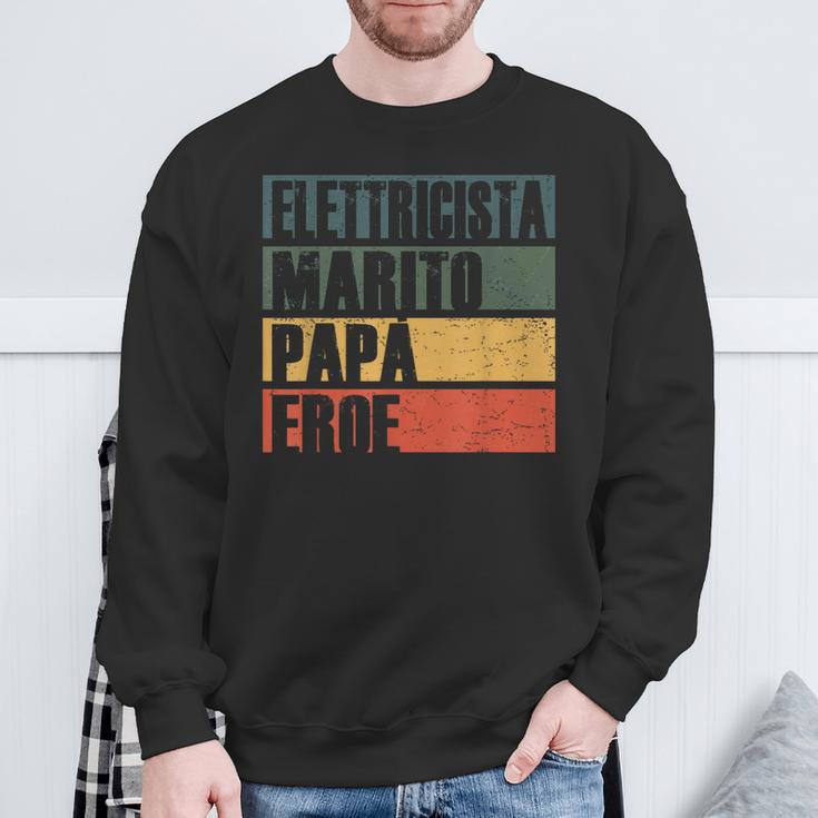 Vintage Marito Papà Elettricista Eroe Papà Elettricista Felpa Regalos para ancianos