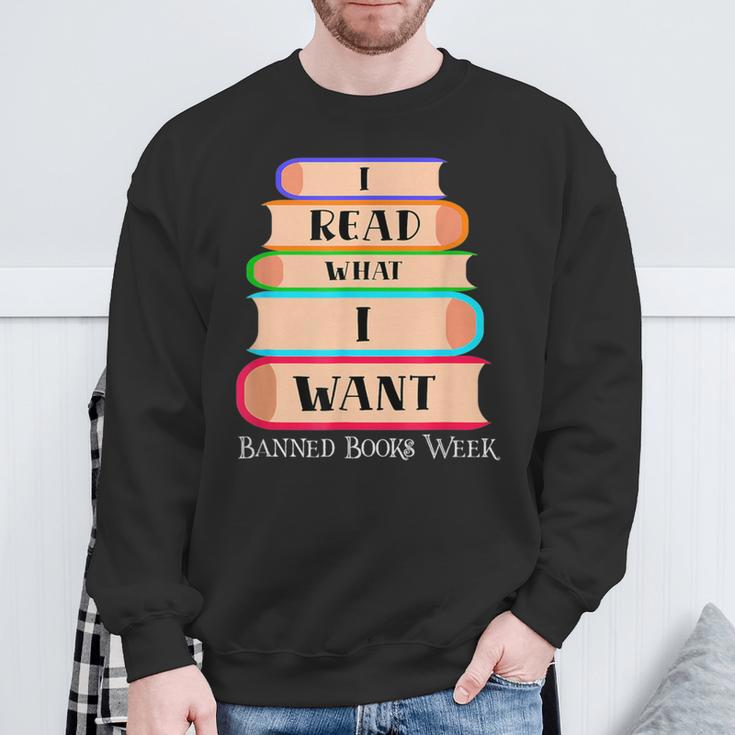Vintage I Read What I Want Book Lovers Sweatshirt Gifts for Old Men