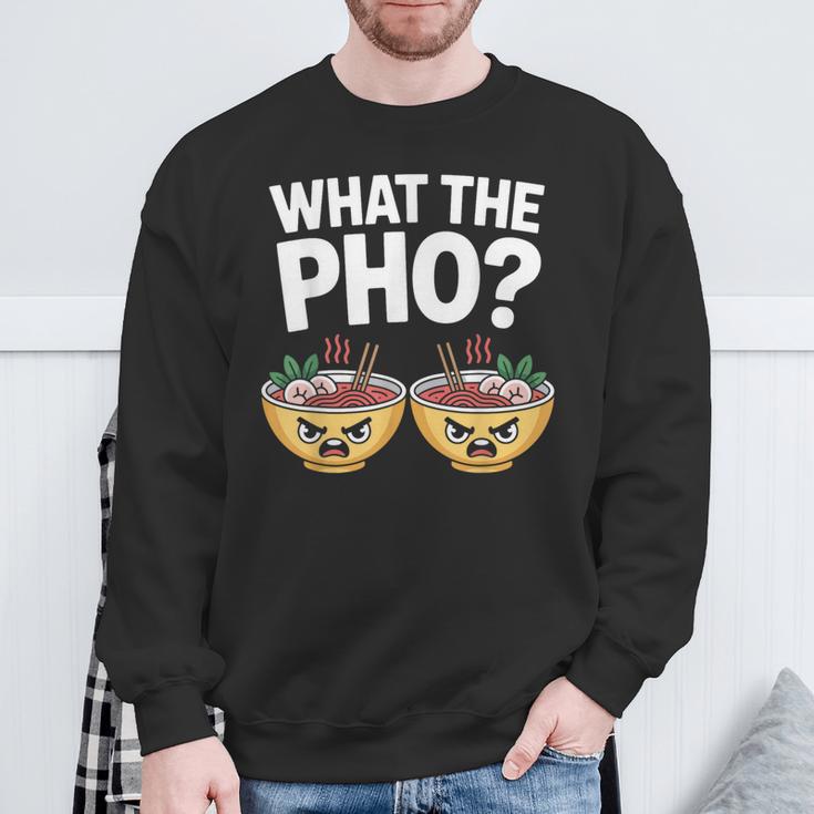 What The Pho 一緒にフォーを食べよう ベトナム旅行 ヌードルスープ フォーラバーズ スウェットシャツ 高齢者への贈り物