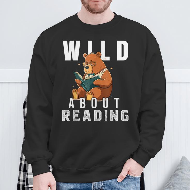 Wild About Reading Love Books Nerd Bookworm Librarian Sweatshirt Gifts for Old Men Wild About Reading Love Books Nerd Bookworm Librarian Sweatshirt Gifts for Old Men