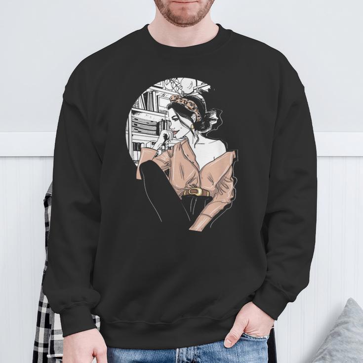 Woman Bookworm Reading Books Library Literature Read Book Sweatshirt Gifts for Old Men Woman Bookworm Reading Books Library Literature Read Book Sweatshirt Gifts for Old Men