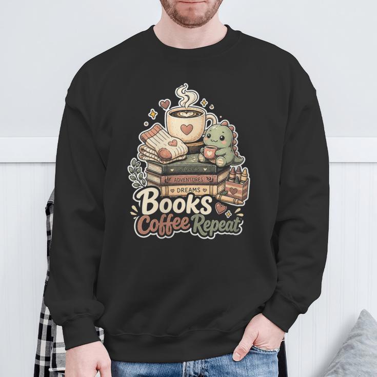 Women's Books Coffee Repeat Cute Reading Lover Sweatshirt Gifts for Old Men Women's Books Coffee Repeat Cute Reading Lover Sweatshirt Gifts for Old Men