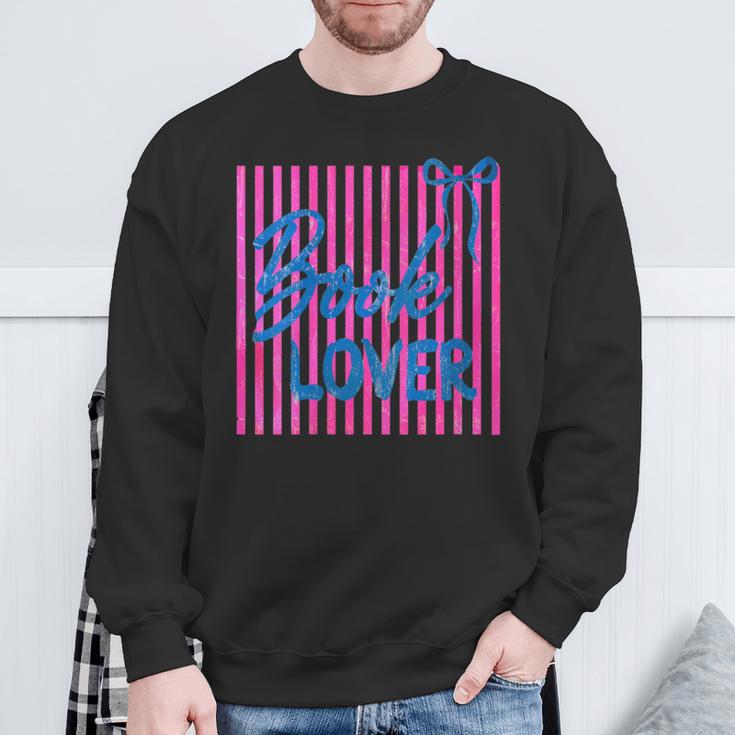 Women's Coquette Book Lover Sweatshirt Gifts for Old Men