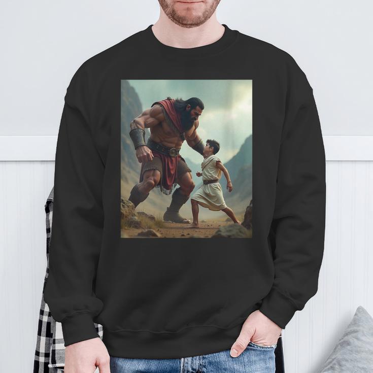 Women's David And Goliath Bible Book Of Samuel King David Sweatshirt Gifts for Old Men Women's David And Goliath Bible Book Of Samuel King David Sweatshirt Gifts for Old Men