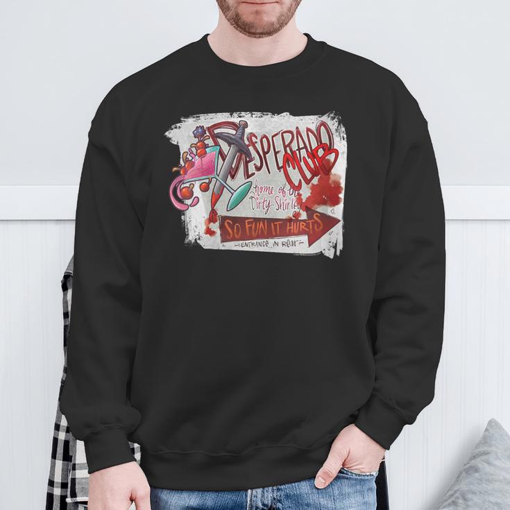 Women's DCC The Desperado Club So Fun It Hurts Graffiti Sign Book Sweatshirt Gifts for Old Men Women's DCC The Desperado Club So Fun It Hurts Graffiti Sign Book Sweatshirt Gifts for Old Men