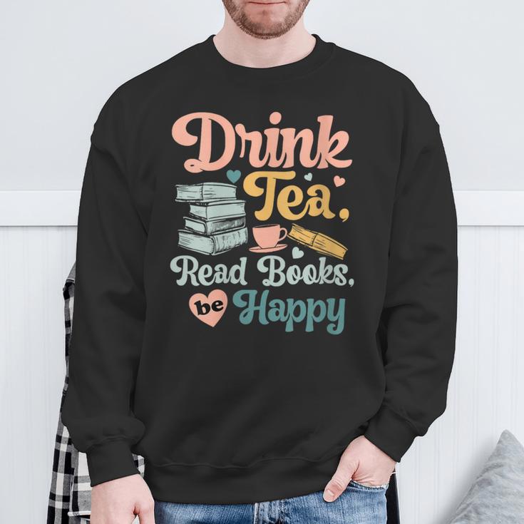 Women's Drink Tea Read Books Nerd Book Reader Book Reading Lover Sweatshirt Gifts for Old Men Women's Drink Tea Read Books Nerd Book Reader Book Reading Lover Sweatshirt Gifts for Old Men