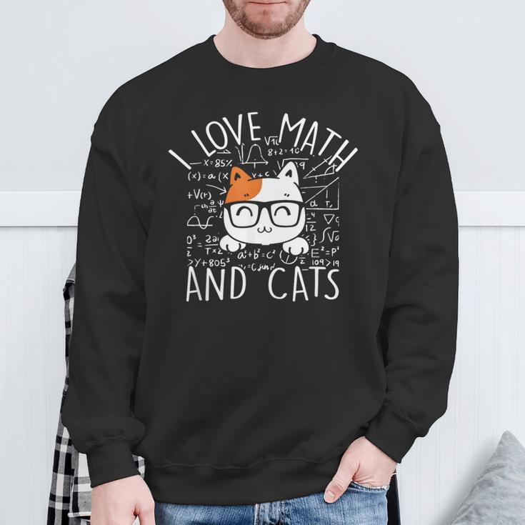 World Book Day Boys And Girls Cute Cat Math Number Sweatshirt Gifts for Old Men