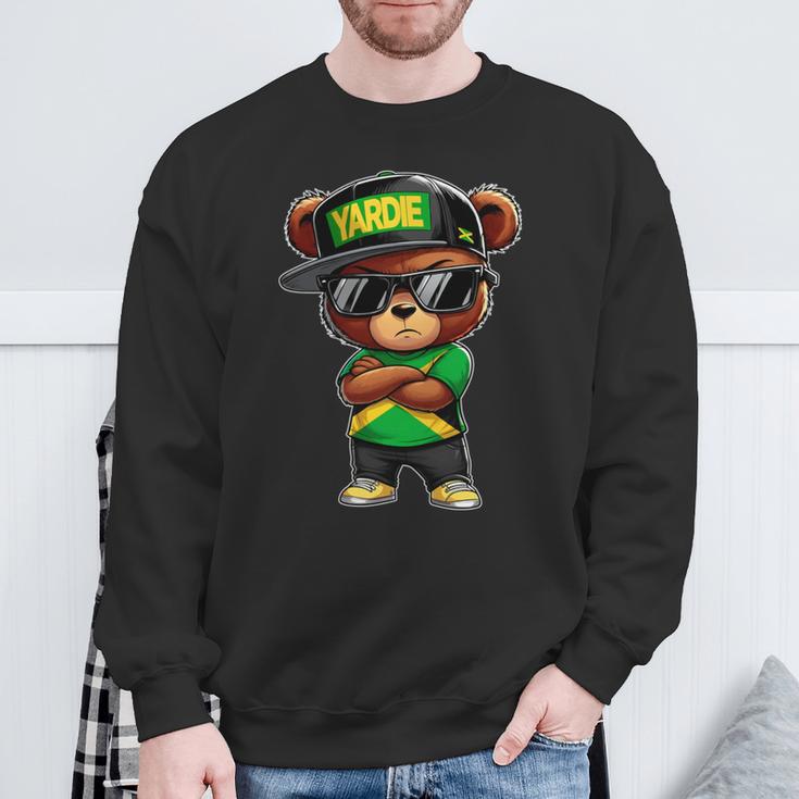 Yardie ジャマイカ ベア ジャマイカ国旗 ジャマイカの服 長袖tシャツ スウェットシャツ 高齢者への贈り物