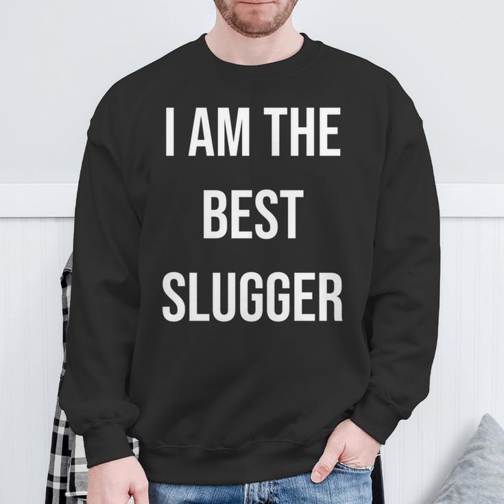 アイ・アム・ザ・ベスト・スラッガー 長袖tシャツ スウェットシャツ 高齢者への贈り物