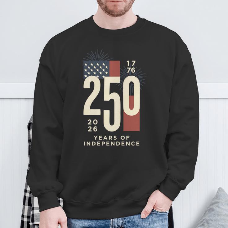 アメリカ250周年記念 愛国心が強い7月4日 250年 長袖tシャツ スウェットシャツ 高齢者への贈り物