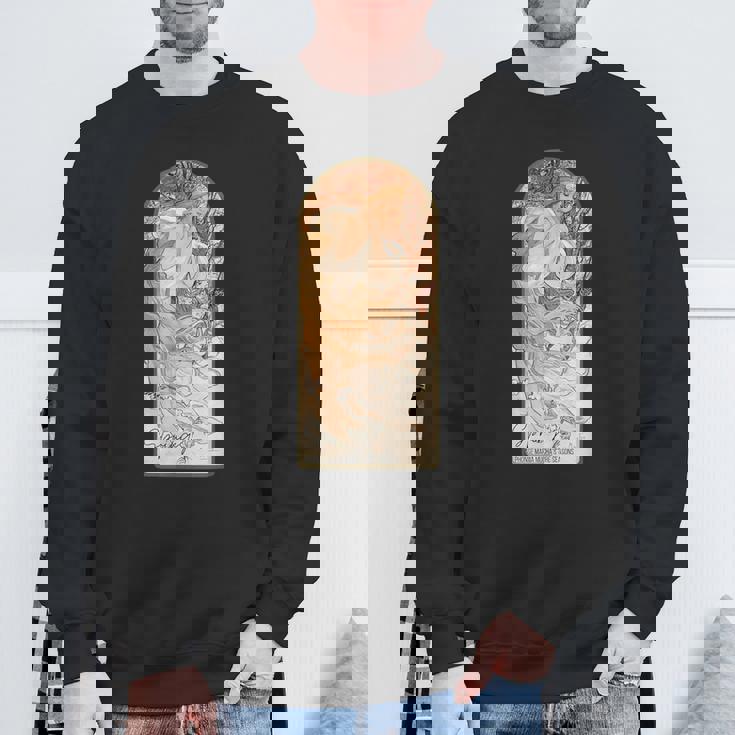 アルフォンス・マリア・ミュシャの季節 春 スウェットシャツ 高齢者への贈り物