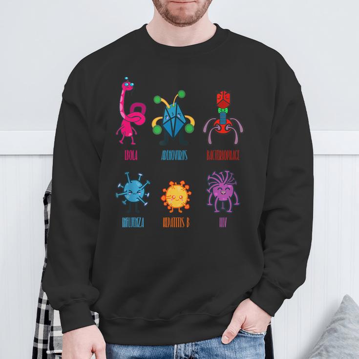 ウイルス学者のためのかわいいウイルスtシャツ スウェットシャツ 高齢者への贈り物
