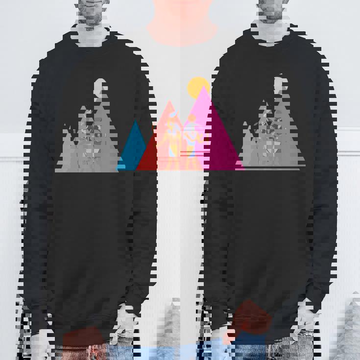 エジプトのピラミッド I エジプトの神々 考古学 エジプト 長袖tシャツ スウェットシャツ 高齢者への贈り物