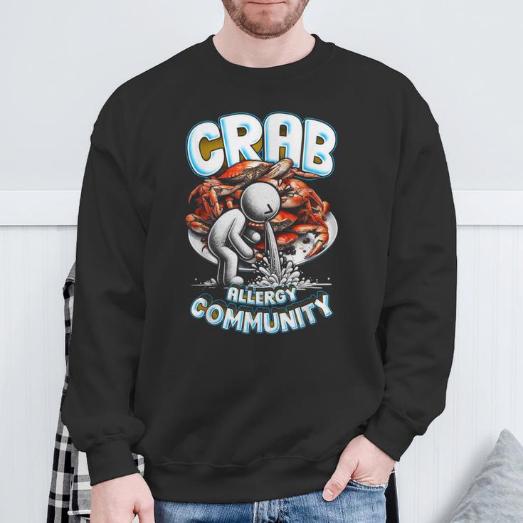 カニアレルギー Crab Allergy Community スウェットシャツ 高齢者への贈り物