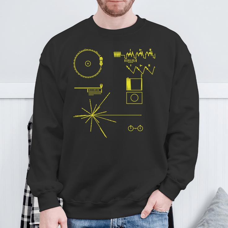 クラシック Nasa ボイジャー ゴールデンレコード 長袖tシャツ スウェットシャツ 高齢者への贈り物