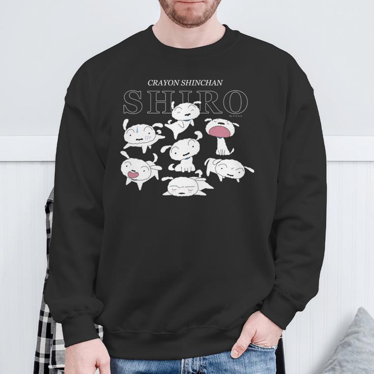 クレヨンしんちゃん いろいろシロ 長袖tシャツ スウェットシャツ 高齢者への贈り物