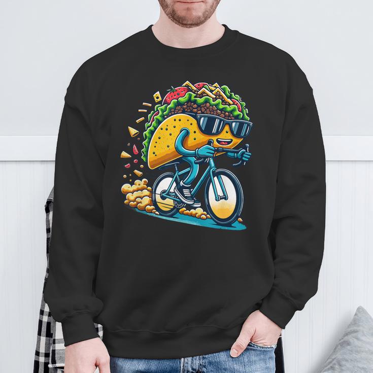 サイクリング タコス ロードバイク 自転車 サイクリスト スウェットシャツ 高齢者への贈り物