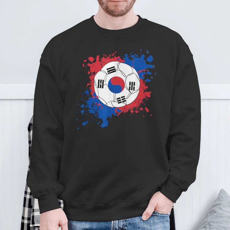 サッカーボール 韓国国旗付き スウェットシャツ 高齢者への贈り物