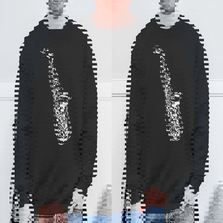 サックス サックス奏者 ミュージシャン サックス奏者 楽器 スウェットシャツ 高齢者への贈り物