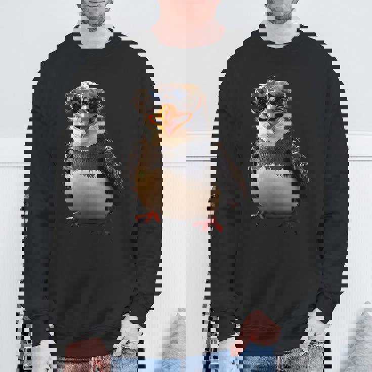 サングラスをかけたペンギン アニマル・フレンド ラブ・キュート・ペンギン スウェットシャツ 高齢者への贈り物