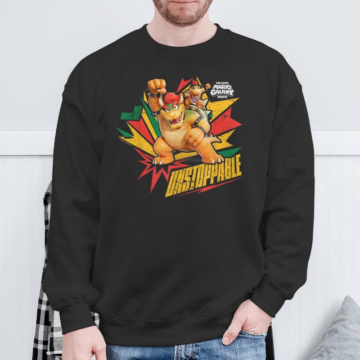ザ・スーパーマリオギャラクシー・ムービー Bowser Unstoppable スウェットシャツ 高齢者への贈り物