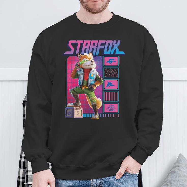 ザ・スーパーマリオギャラクシー・ムービー Fox Mccloud Retro Hero 長袖tシャツ スウェットシャツ 高齢者への贈り物