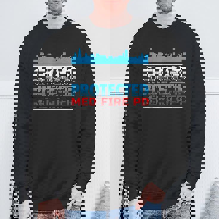 シカゴ・プロテクテッド Med Fire Pd シカゴファン向け スウェットシャツ 高齢者への贈り物