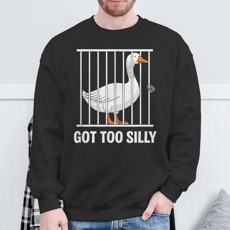 シリー・グースtシャツバカになりすぎた スウェットシャツ 高齢者への贈り物