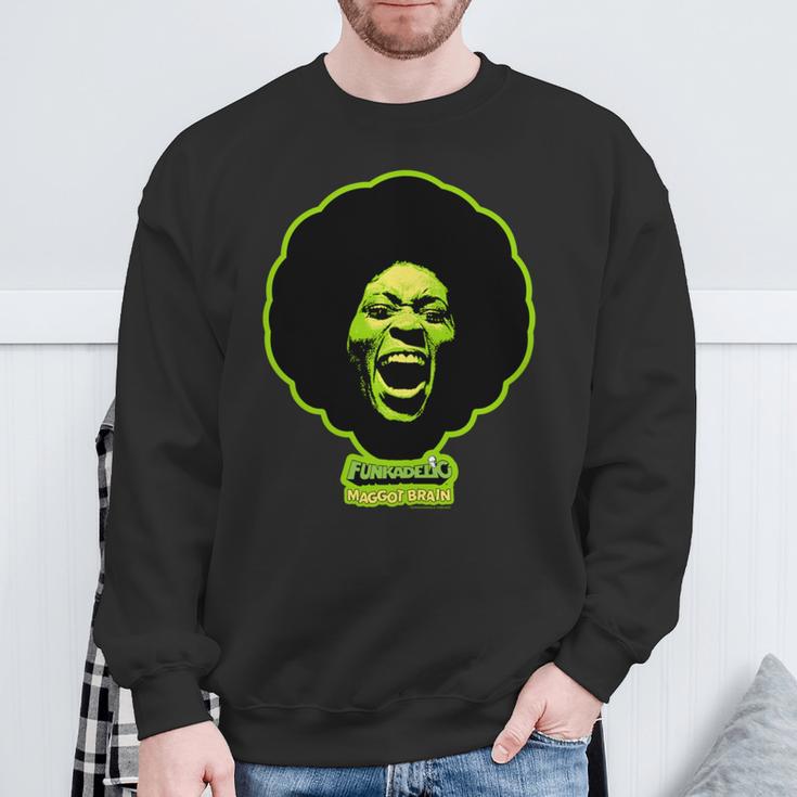 ジョージ・クリントン・ファンカデリック・グリーン・マゴット・ブレイン 長袖tシャツ スウェットシャツ 高齢者への贈り物